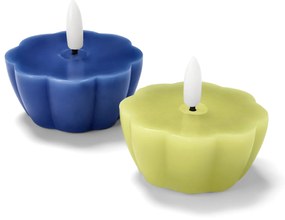 Plávajúce LED čajové sviečky z pravého vosku, 2 ks
