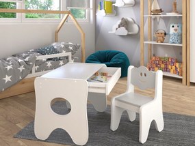 Vulpi Detské stoličky so stolíkom Obláčik 3v1 s úložným priestorom Farba: ružová