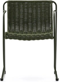 Zelená kovová záhradná stolička Maurina – Kave Home