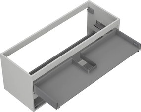 Mexen Box-A, závesná skrinka 120 cm, 2 zásuvky, matná sivá, 91AX0-1200-470-2-62