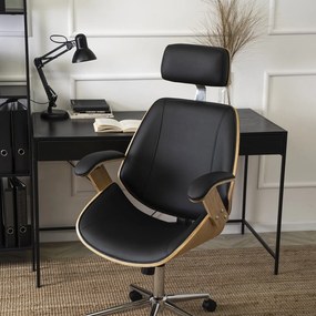 Kancelářská židle Fabian dub zlatý/černá