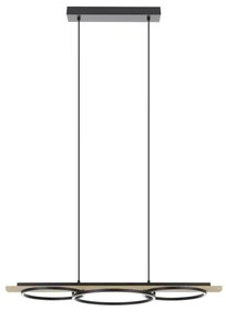 Eglo 901714-LED Stmievateľný luster BOYAL 2xLED/12,5W/230V+LED/15,5W béžová/čierna