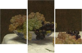 Obraz - Henri Fantin-Latour, Still Life with Grapes and a Carnation, reprodukcia (90x60 cm)