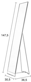 Biele stojacie zrkadlo Stand