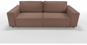 Rozkladacia trojmiestna pohovka s úložným priestorom RONDA červená