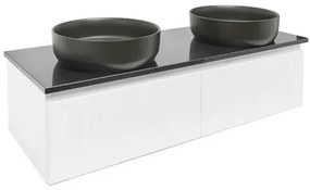 Kúpeľňová skrinka pod umývadlo SAT Evolution 118x30x44,8 cm biela matná SATEVO120WMZ, 1 ks