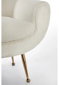 Krémové kreslo z textílie buklé Vinstra – Light &amp; Living