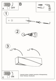 Nástenné svietidlo Sigma, 1x sivé keramické tienidlo