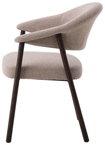 Béžové jedálenské kreslá v súprave s podrúčkami 2 ks z dubového dreva Elk – Unique Furniture