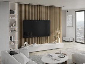 Mexen Lam-F, akustické stenové lamely 275 × 30 cm, plstený podklad 8 mm, technická dyha, dub ušľachtilý, S105-275307-3015-004