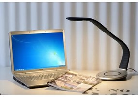 Lucide 18671/07/30 - LED stolná lampa ZOFT 1xLED/7W/230V čierna