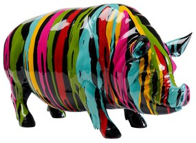 Pig Holi dekorácia viacfarebná 22 cm