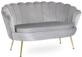 Vintino zamatová sedačka ZORAYA sivá