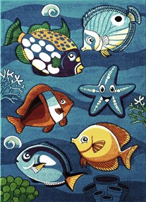 BE Koberec Smart Kids 22308 NAVY – námornícky modrý obdĺžnikový Rozmer: 160x230 cm