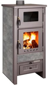 Krbové kachle Pro TAURUS Ceramic, šedá, 12 kW, 120 mm, s rúrou na