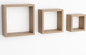 Sada 3 poličiek Quadrio, dub sonoma%