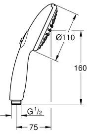 GROHE 1053152431 - Ručná sprcha VITALIO START 110 600 mm čierna