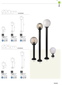 Redo 9776 - Vonkajšia lampa SFERA 1xE27/42W/230V IP44 25x125 cm hnedá
