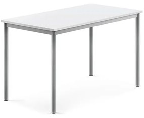 Stôl SONITUS, 1200x700x720 mm, HPL - biela, strieborná