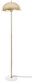 Stojacia lampa v zlatej farbe s kovovým tienidlom (výška 154 cm) Waved – Leitmotiv