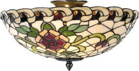 Stropné svietidlo Tiffany Alienor - Ø 40 * 25 cm E14 / max 2 * 40W
