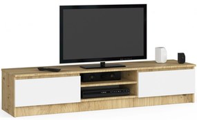 TV stolík Katalina (dub artisan + biela). Akcia -22%. Vlastná spoľahlivá doprava až k Vám domov. 1070708