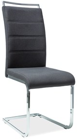 Jedálenská stolička H-441 - čierna / chróm