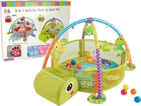 LEAN Toys Vzdelávacia podložka Turtle Playpen Balls pre dieťa