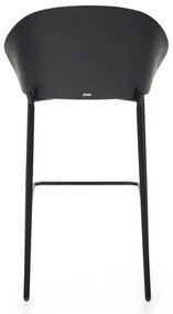 Čierna/sivá barová stolička (výška sedadla 77 cm) Eamy – Kave Home