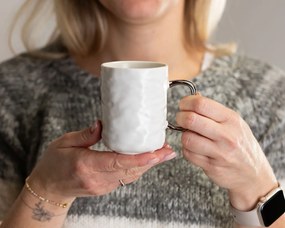 Čajový/kávový set Selena Silver White