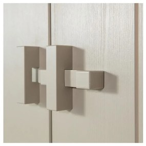 Svetlosivá šatníková skriňa z borovicového dreva 90x210 cm Mees – Basiclabel