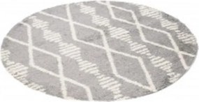 TA Koberec L225C TMAVOSIVÉ/BÉŽOVÉ BOHO KOLESO Rozmer: 200x200 cm