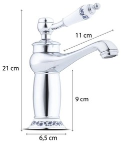 Umývadlová batéria GLAZE retro - nízka - chrómová