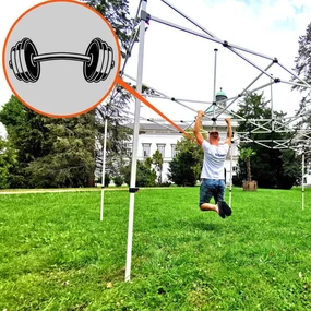 BRIMO Nožnicový stan 3x6m - s 3 stenami - Oranžová 11