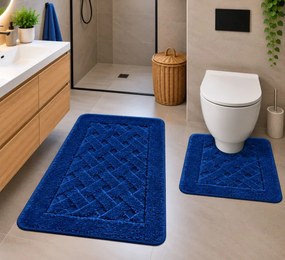 Sada kúpeľňových koberčekov Montana CLT-31 tmavomodrá