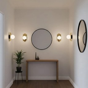 Toolight Toolight, nástenné svietidlo 1xG9 APP1411-W, čierna-zlatá, OSW-08087