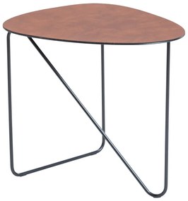 Koňakovohnedý kovový konferenčný stolík 44x50 cm Curve L Bull – LIND DNA