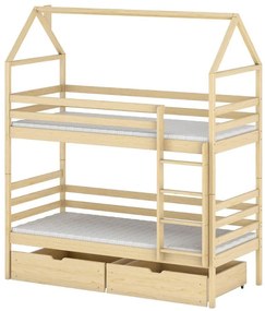 Posteľ Domček Alex 80x160 borovica