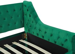 Jednolôžková posteľ 200 x 90 cm Monza (zelená). Vlastná spoľahlivá doprava až k Vám domov. 1081520