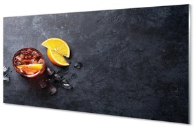 Sklenený obklad do kuchyne Ľadový čaj citrón 100x50 cm