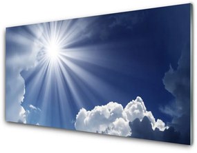 Obraz na akrylátovom skle Slnko krajina 100x50 cm
