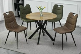 Jedálenský stôl Talia II 90 cm dub prírodný/čierny