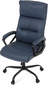 Kancelárske kreslo PEDRO — ekokoža, modrá