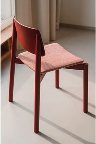 Červená stohovateľná jedálenská stolička Wem – noo.ma