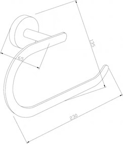 Mexen príslušenstvo, LOFT kúpeľkový držiak na uteráky, chróm, 7012632-00