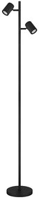 Globo 57918SB - Stojacia lampa JAMES 2xGU10/5W/230V čierna