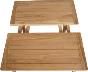 Záhradný konferenčný stolík Jakarta 50x50 cm, skladacia, teak