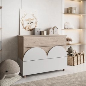 KOMODA ELSA KAŠMÍR + DUB 120 cm