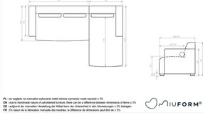 Svetlosivá rohová pohovka (pravý roh) Flex Felix – Miuform