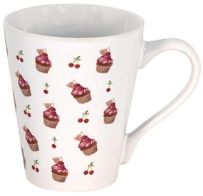 Keramický hrnček s tortičkami Cherry Cupcake - Ø 9*10 cm / 300 ml